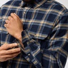 image:imageFjallraven Ovik Heavy Flannel Mens Long Sleeve Shirt Organic Cotton  Relaxed FitBlackGrey