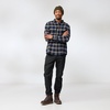 image:imageFjallraven Ovik Heavy Flannel Mens Long Sleeve Shirt Organic Cotton  Relaxed FitRedBlack