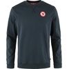 image:imageFjllrven 1960 Logo Badge Mens Sweatshirt  Organic Cotton Soft Fleece Warmth Classic Fit  Hiking TravelDark Navy