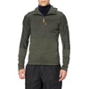 image:imageFjllrven Abisko Mens Trail Full Zip Hooded Fleece  Breathable Comfortable Lightweight Fleece Warmth  Hiking TrekkingDeep Forest