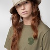 image:imageFjllrven Fox Boxy Logo Tee Womens TShirt  Soft Cotton Fabric Relaxed Boxy Fit Fox Graphic  Hiking TravelGreen