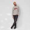 image:imageFjllrven Logo Sweater Mens Sweatshirt  Soft Fleece Classic Crewneck Organic Cotton Blend  Hiking TravelGreyMelange