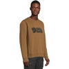 image:imageFjllrven Logo Sweater Mens Sweatshirt  Soft Fleece Classic Crewneck Organic Cotton Blend  Hiking TravelWood Brown