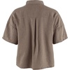 image:imageFjllrven Ovik Hemp Camp Womens Short Sleeve Shirt  Breathable Comfortable Hemp Cotton Fabric  Hiking TravelSuede Brown