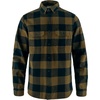 image:imageFjallraven Ovik Heavy Flannel Mens Long Sleeve Shirt Organic Cotton  Relaxed FitWood BrownDark Navy