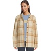 image:imageFjallraven Singi Flannel Overshirt Womens Long Sleeve Shirt Organic Cotton  Relaxed FitChalk WhiteDune Beige