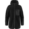 image:imageFjallraven Vardag Pile Fleece Long Womens Fleece FullZip Midlayer HoodyBlack