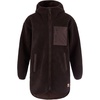 image:imageFjallraven Vardag Pile Fleece Long Womens Fleece FullZip Midlayer HoodyBlack Oak