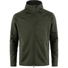 image:imageFjllrven Abisko Grid Fleece Hoodie Mens Jacket  Lightweight Breathable Stretch Grid Midlayer for Hiking Trekking OutdoorDeep Forest