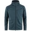 image:imageFjllrven Abisko Grid Fleece Hoodie Mens Jacket  Lightweight Breathable Stretch Grid Midlayer for Hiking Trekking OutdoorMountain Blue