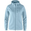 image:imageFjllrven Abisko Grid Fleece Hoodie Womens Jacket  Lightweight Breathable Stretch Grid Midlayer for Hiking TrekkingBreeze Blue