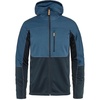 image:imageFjllrven Abisko Mens Trail Full Zip Hooded Fleece  Breathable Comfortable Lightweight Fleece Warmth  Hiking TrekkingIndigo BlueDark Navy