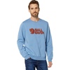 image:imageFjllrven Logo Sweater Mens Sweatshirt  Soft Fleece Classic Crewneck Organic Cotton Blend  Hiking TravelDawn Blue