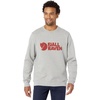 image:imageFjllrven Logo Sweater Mens Sweatshirt  Soft Fleece Classic Crewneck Organic Cotton Blend  Hiking TravelGreyMelange