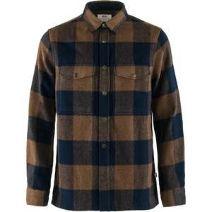 image:imageFjallraven Canada Mens Long Sleeve Shirt Wool Blend  Regular FitChestnutDark Navy