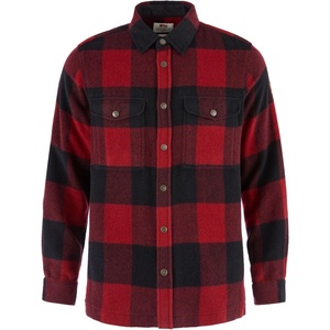 image:imageFjallraven Canada Mens Long Sleeve Shirt Wool Blend  Regular FitRedBlack