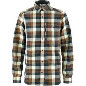 image:imageFjallraven Fjallglim Relaxed Shirt Mens Long Sleeve FlannelWood BrownChalk White