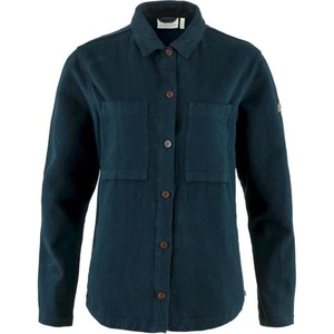 image:imageFjallraven Singi Flannel Overshirt Womens Long Sleeve Shirt Organic Cotton  Relaxed FitDark Navy