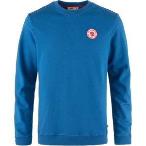 image:imageFjllrven 1960 Logo Badge Mens Sweatshirt  Organic Cotton Soft Fleece Warmth Classic Fit  Hiking TravelAlpine Blue