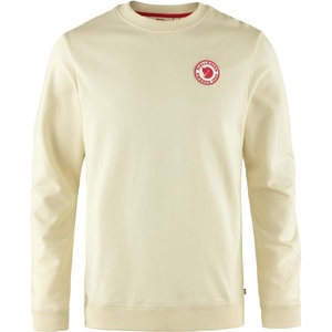 image:imageFjllrven 1960 Logo Badge Mens Sweatshirt  Organic Cotton Soft Fleece Warmth Classic Fit  Hiking TravelChalk White
