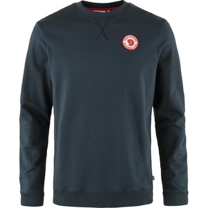 image:imageFjllrven 1960 Logo Badge Mens Sweatshirt  Organic Cotton Soft Fleece Warmth Classic Fit  Hiking TravelDark Navy