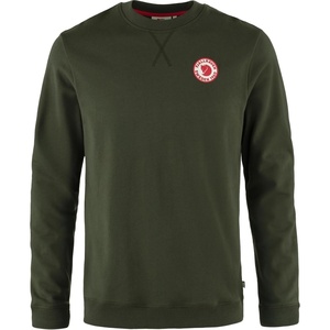 image:imageFjllrven 1960 Logo Badge Mens Sweatshirt  Organic Cotton Soft Fleece Warmth Classic Fit  Hiking TravelDeep Forest