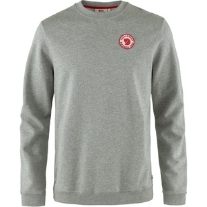 image:imageFjllrven 1960 Logo Badge Mens Sweatshirt  Organic Cotton Soft Fleece Warmth Classic Fit  Hiking TravelGreyMelange