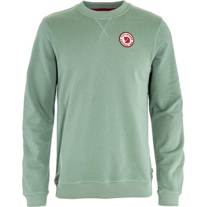 image:imageFjllrven 1960 Logo Badge Mens Sweatshirt  Organic Cotton Soft Fleece Warmth Classic Fit  Hiking TravelMisty Green