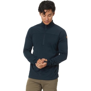 image:imageFjllrven Abisko Lite Mens Half Zip Fleece  Breathable Comfortable Lightweight Fleece Warmth  Hiking TrekkingDark Navy