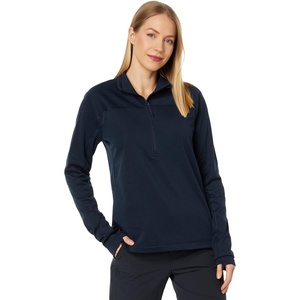 image:imageFjllrven Abisko Lite Womens Half Zip Fleece  Breathable Comfortable Lightweight Fleece Warmth  Hiking TrekkingDark Navy