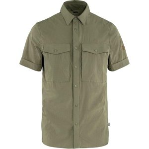 image:imageFjllrven Abisko Mens Short Sleeve Trekking Shirt  Comfortable Lightweight Breathable Fabric  Hiking TrekkingLight Olive