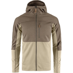 image:imageFjllrven Abisko Mens Trail Full Zip Hooded Fleece  Breathable Comfortable Lightweight Fleece Warmth  Hiking TrekkingFossilSuede Brown