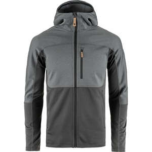image:imageFjllrven Abisko Mens Trail Full Zip Hooded Fleece  Breathable Comfortable Lightweight Fleece Warmth  Hiking TrekkingIron GreyGrey