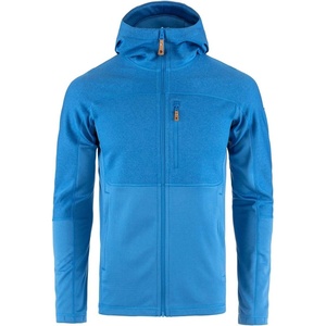image:imageFjllrven Abisko Mens Trail Full Zip Hooded Fleece  Breathable Comfortable Lightweight Fleece Warmth  Hiking TrekkingUn Blue