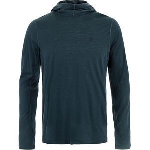 image:imageFjllrven Abisko Mens Wool Hoodie  Temperature Regulating Merino Wool Lightweight Warmth  Hiking TrekkingDark Navy
