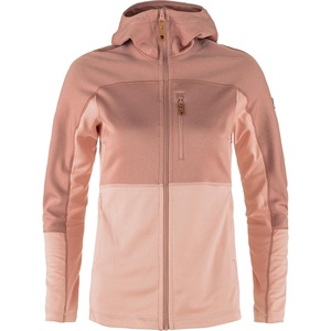 image:imageFjllrven Abisko Trail Womens Hooded Full Zip Fleece  Breathable Comfortable Lightweight Fleece Warmth  HikingChalk RoseDusty Rose