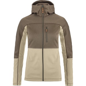image:imageFjllrven Abisko Trail Womens Hooded Full Zip Fleece  Breathable Comfortable Lightweight Fleece Warmth  HikingFossilSuede Brown