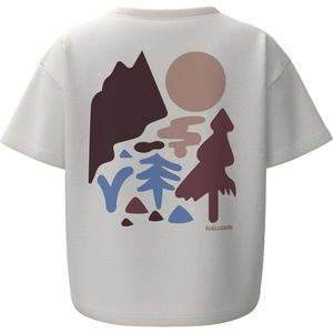 image:imageFjllrven Forest Walk Womens TShirt  Breathable Comfortable Organic Cotton Fabric Relaxed Fit  Hiking TravelEggshell