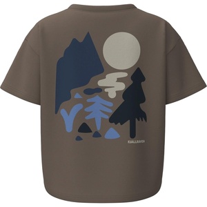 image:imageFjllrven Forest Walk Womens TShirt  Breathable Comfortable Organic Cotton Fabric Relaxed Fit  Hiking TravelSuede Brown