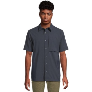 image:imageFjllrven High Coast Pack Mens Short Sleeve Shirt  Quick Dry Lightweight Fabric Packable Design  Hiking TravelDark Navy