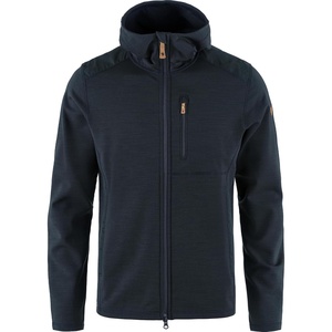 image:imageFjllrven Keb Fleece Mens Hooded Jacket  Insulated Fleece Breathable Warmth Durable Construction  Hiking TrekkingDark Navy