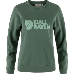 image:imageFjllrven Logo Sweater Womens Sweatshirt  Soft Fleece Classic Crewneck Organic Cotton Blend  Hiking TravelDeep PatinaMisty Green