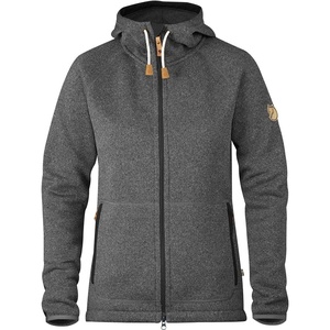 image:imageFjllrven Ovik Fleece Hoodie Womens Jacket  Warm Soft Durable Midlayer for Hiking Outdoor EverydayDark Grey