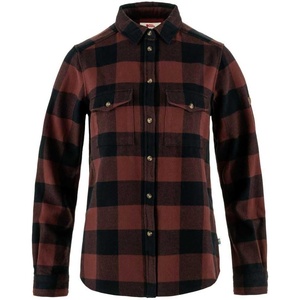 image:imageFjllrven Ovik Heavy Flannel Shirt Womens Shirt  Warm Soft Durable Button Up for Outdoor Everyday WearDark NavyMaroon