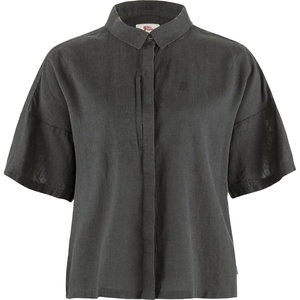 image:imageFjllrven Ovik Hemp Camp Womens Short Sleeve Shirt  Breathable Comfortable Hemp Cotton Fabric  Hiking TravelDark Grey