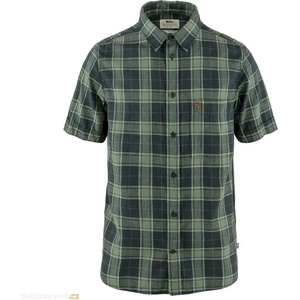 image:imageFjllrven Ovik Mens Short Sleeve Shirt  Lightweight Breathable Comfortable Fabric  Hiking TravelDark NavyPatina Green