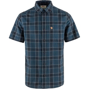 image:imageFjllrven Ovik Mens Short Sleeve Shirt  Lightweight Breathable Comfortable Fabric  Hiking TravelIndigo BlueDark Navy