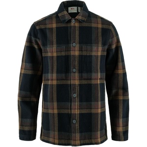 image:imageFjllrven Singi Flannel Overshirt Mens ShirtDark NavyWood Brown