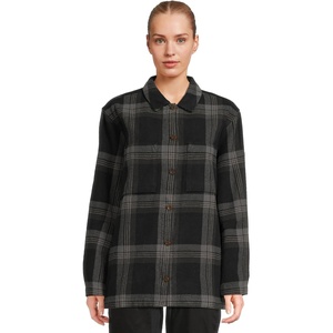 image:imageFjllrven Womens Singi Flannel OvershirtBlackIron Grey