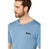 image:imageFjallraven Abisko Wool Logo Mens Short Sleeve Shirt Merino Wool Blend  Slim FitDawn Blue